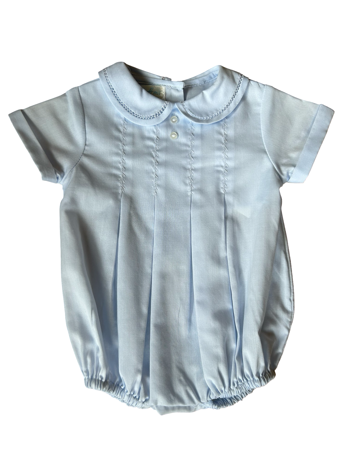 Tucker Lewis Registry Petit Ami Baby Blue Onesie