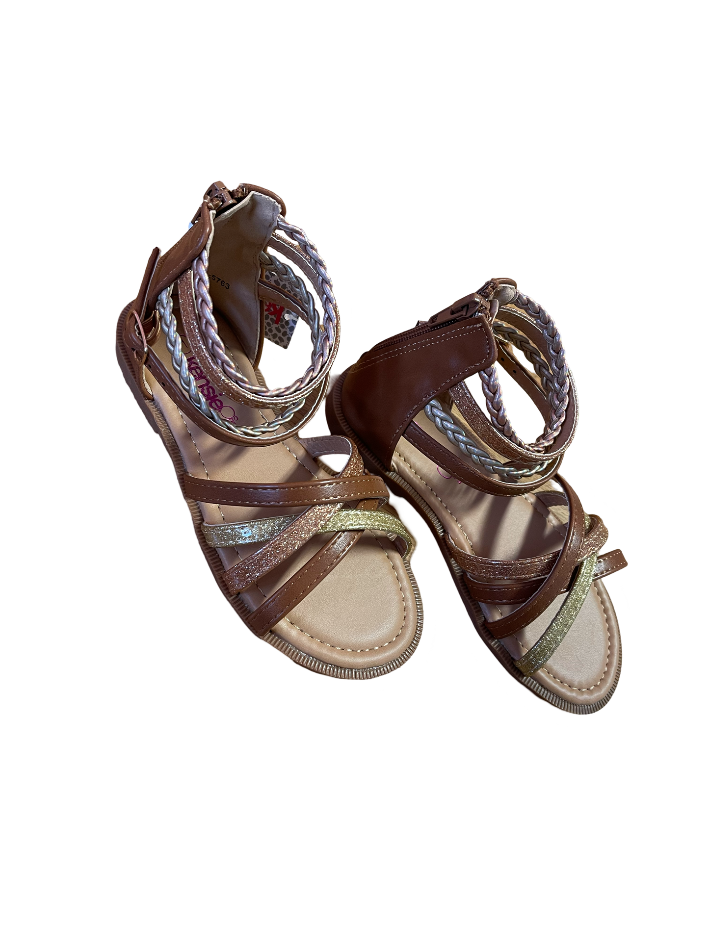 Brown Multi Strap & Loop Sandals