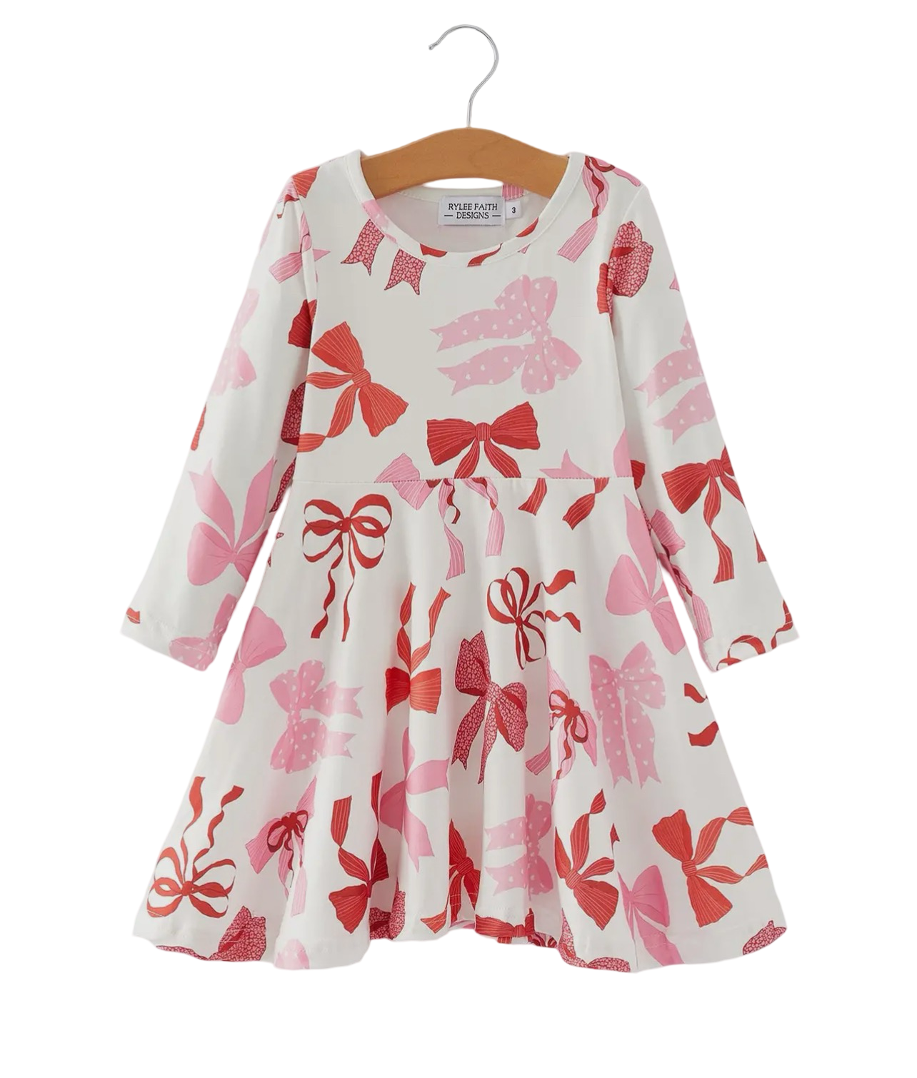 Rylee Faith Designs Pink Bow Dress