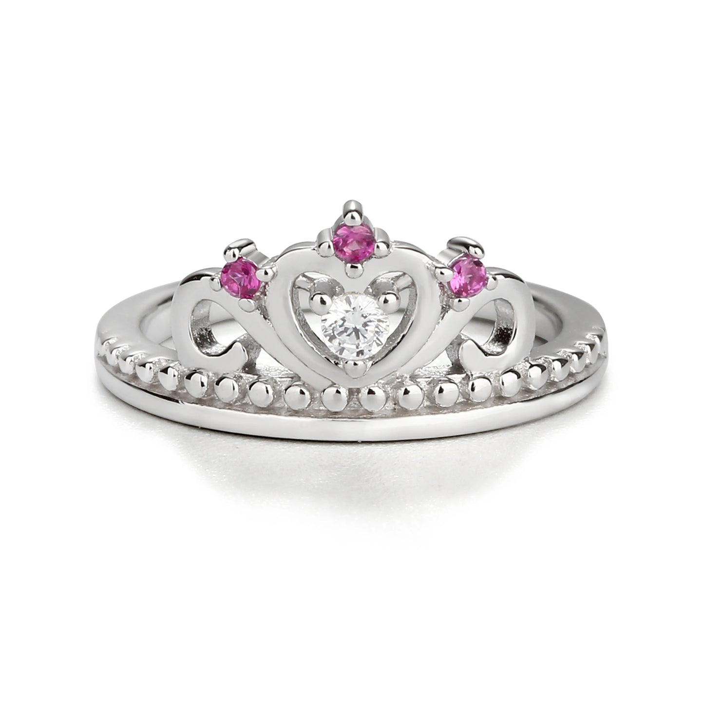 Cherished Moments Sterling Silver Tiara Baby Ring with CZs for Kids