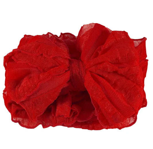 Caroline June Harville Registry Rockin' Royalty 'Bright Red' Ruffle Headband Bow