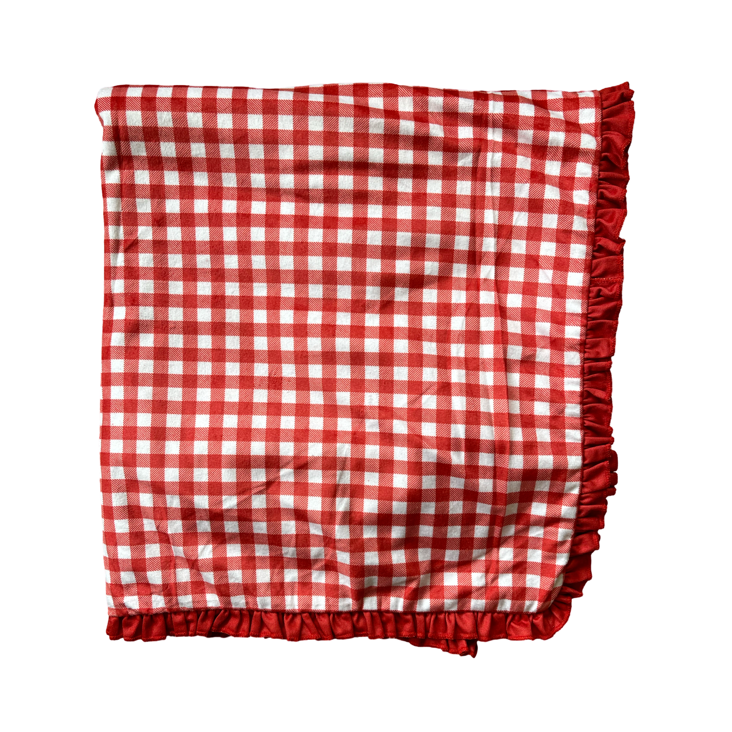 Sugar Bee Red Gingham Ruffle Beach Towel 52.5"X 24.5"