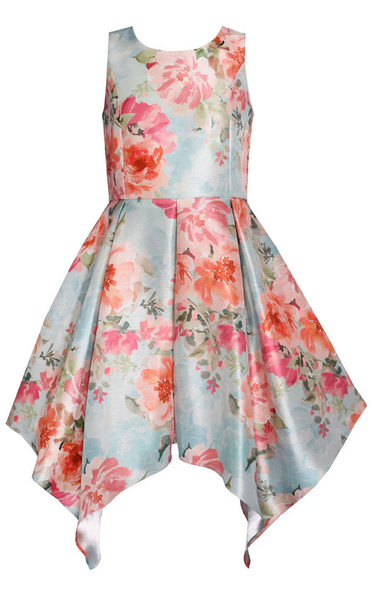 Bonnie Jean Shantung Open Back Dress