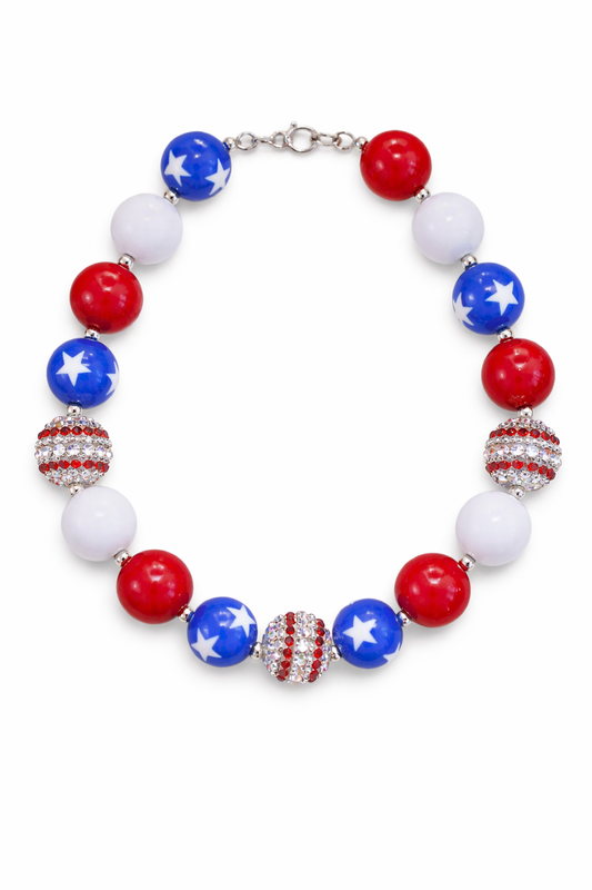 Sparkle Sisters Patriotic  Bubble Necklace