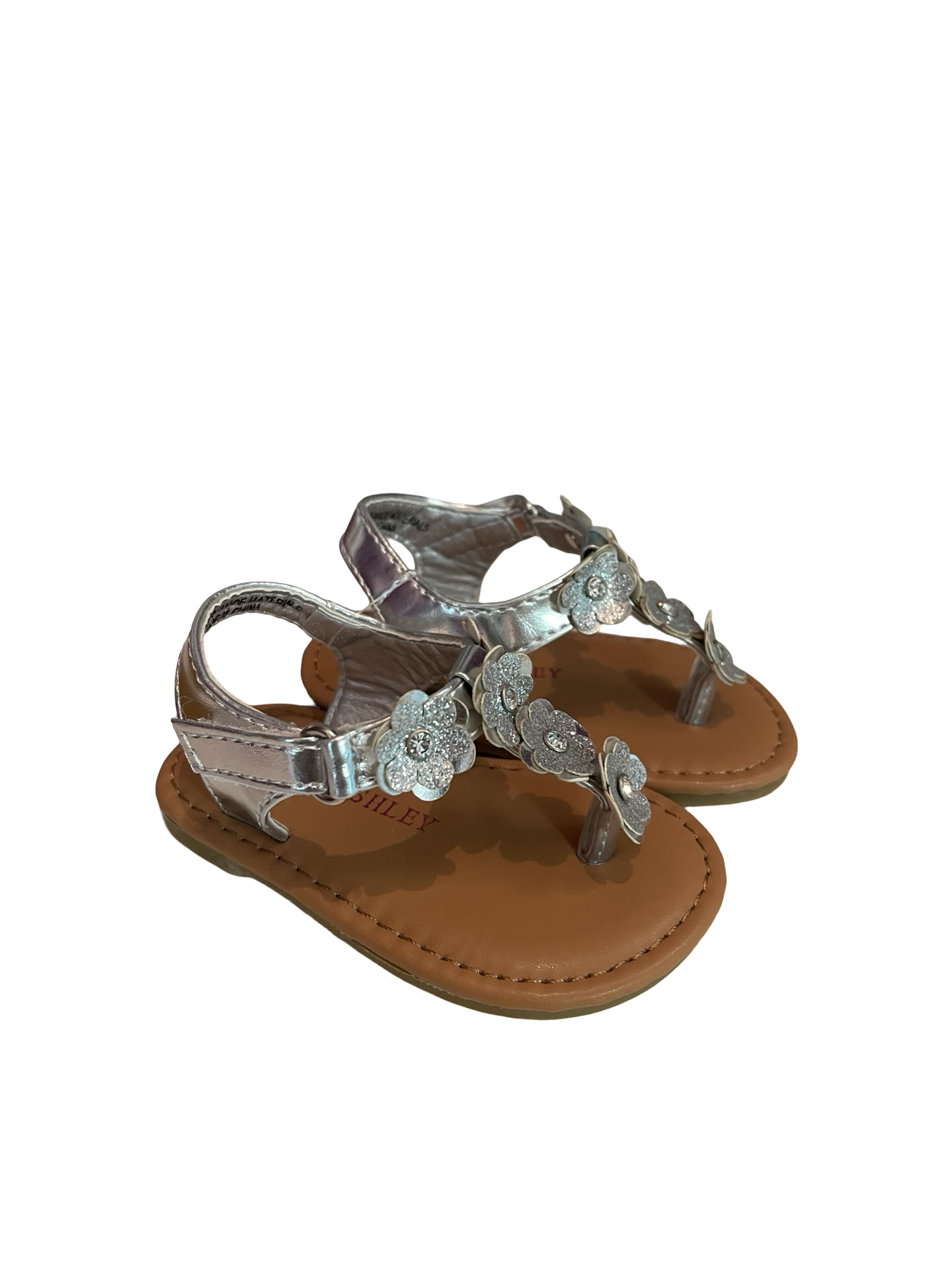 Silver Flower Sandals