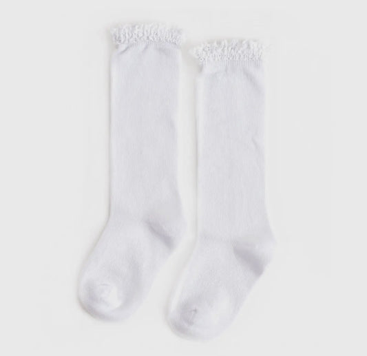 Remedy Rain Registry Little Stocking Co. 'White' Lace Socks