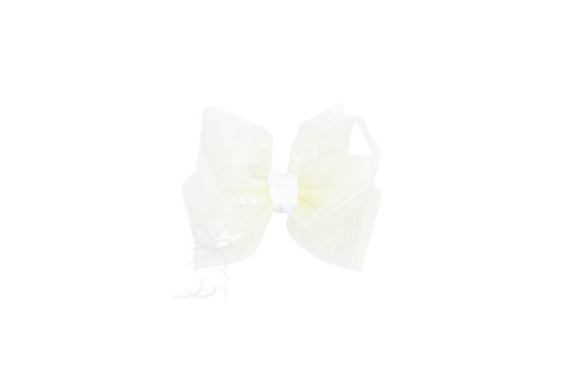 Beyond Creations 5.5" White Alligator Clip Water Bow