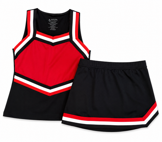 Augusta Sportswear Red, Black, & White Blank Cheer Suit