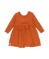 Ruffle Butts Rust Waffle Knit LS Twirl Dress