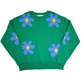First Love Green Floral Pattern Sweater