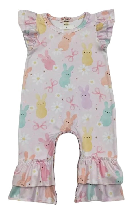 Clover Cottage Easter Pastel Peeps Baby Girl Romper