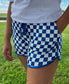 Blue & White Checkered Shorts