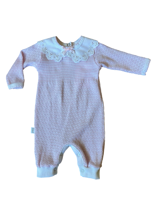 Paty Knit Romper with Collar