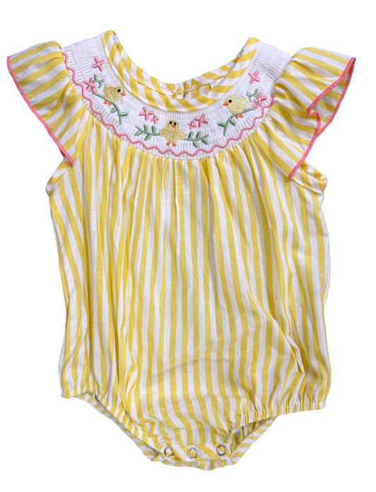 Chick Floral Smock Romper