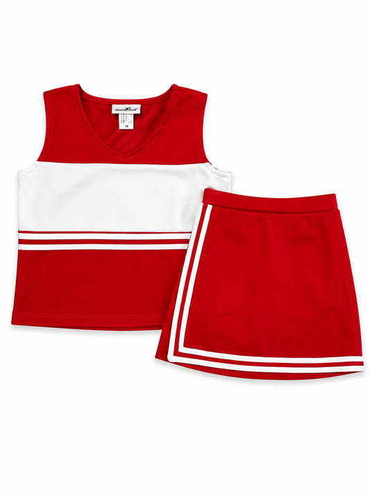 Motionwear Red & White Blank Cheer Suit