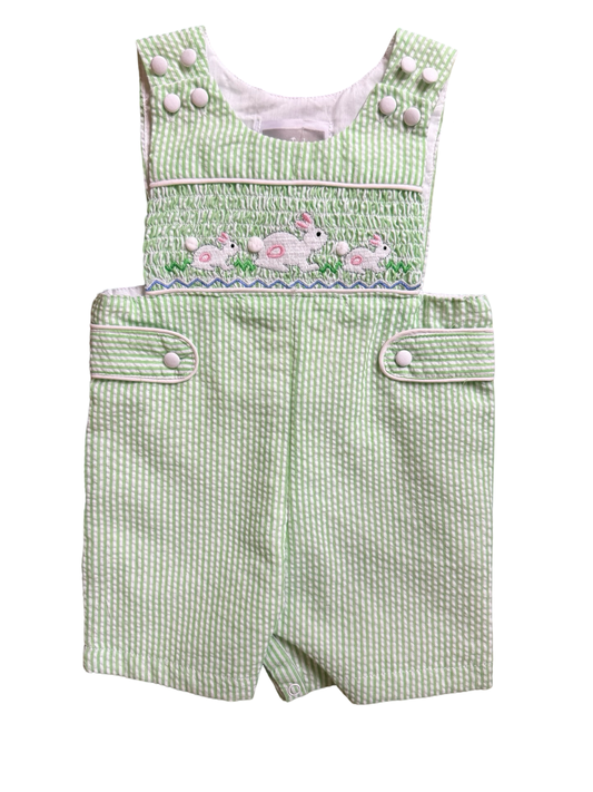 Smocked Green Bunny Jon Jons