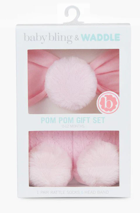 Waddle and Friends Pink Pom Pom Gift Set