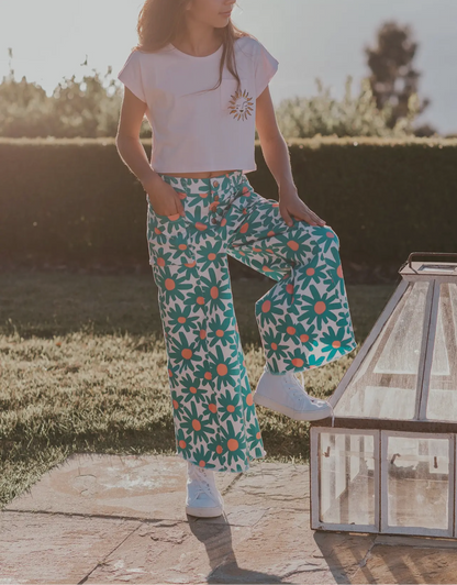 Day Camp Cropped Wide Leg Jeans