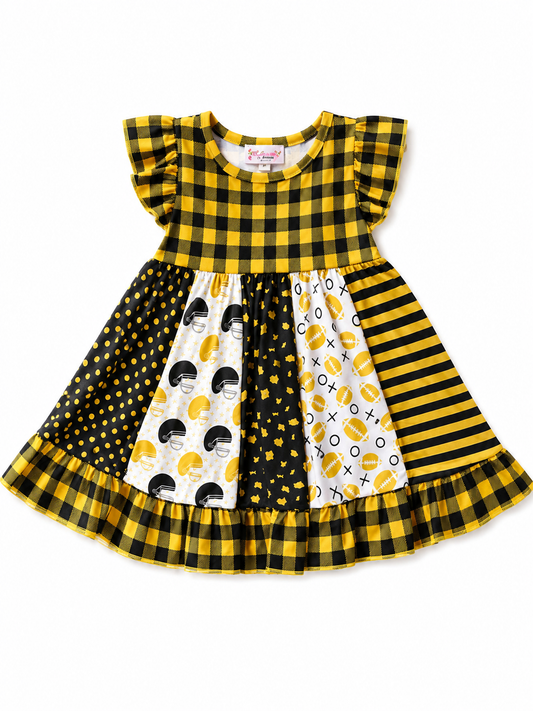 Gold Multi Patterned Spirit Dress Size 2T