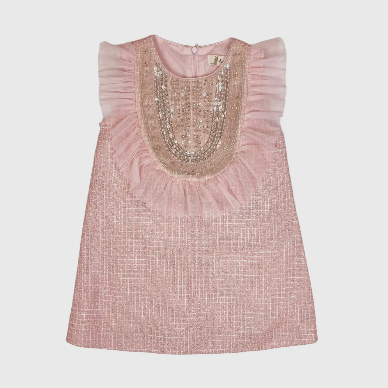 Doe a Dear Embellished Tweed Dress