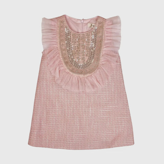 Doe a Dear Embellished Tweed Dress