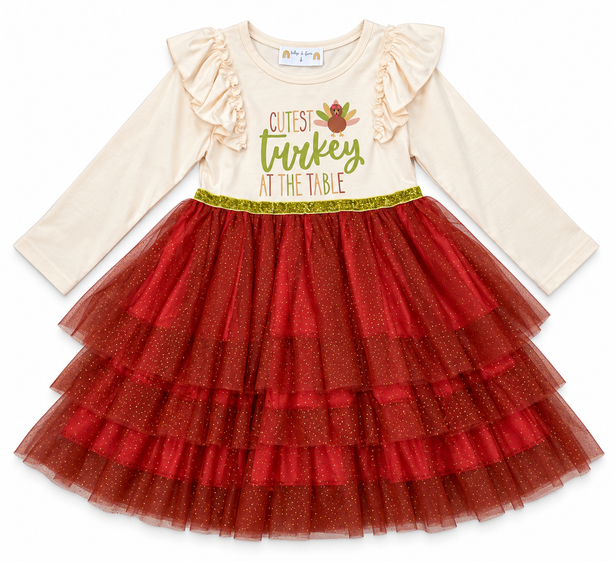 "Cutest Turkey at the Table" Thanksgiving Dress