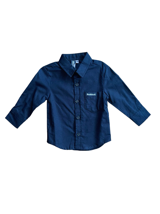 Knuckleheads Boys Black Button-Up Shirt