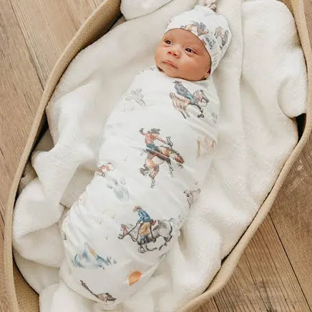 Tucker Lewis Registry Copper Pearl “Boone” Swaddle Blanket