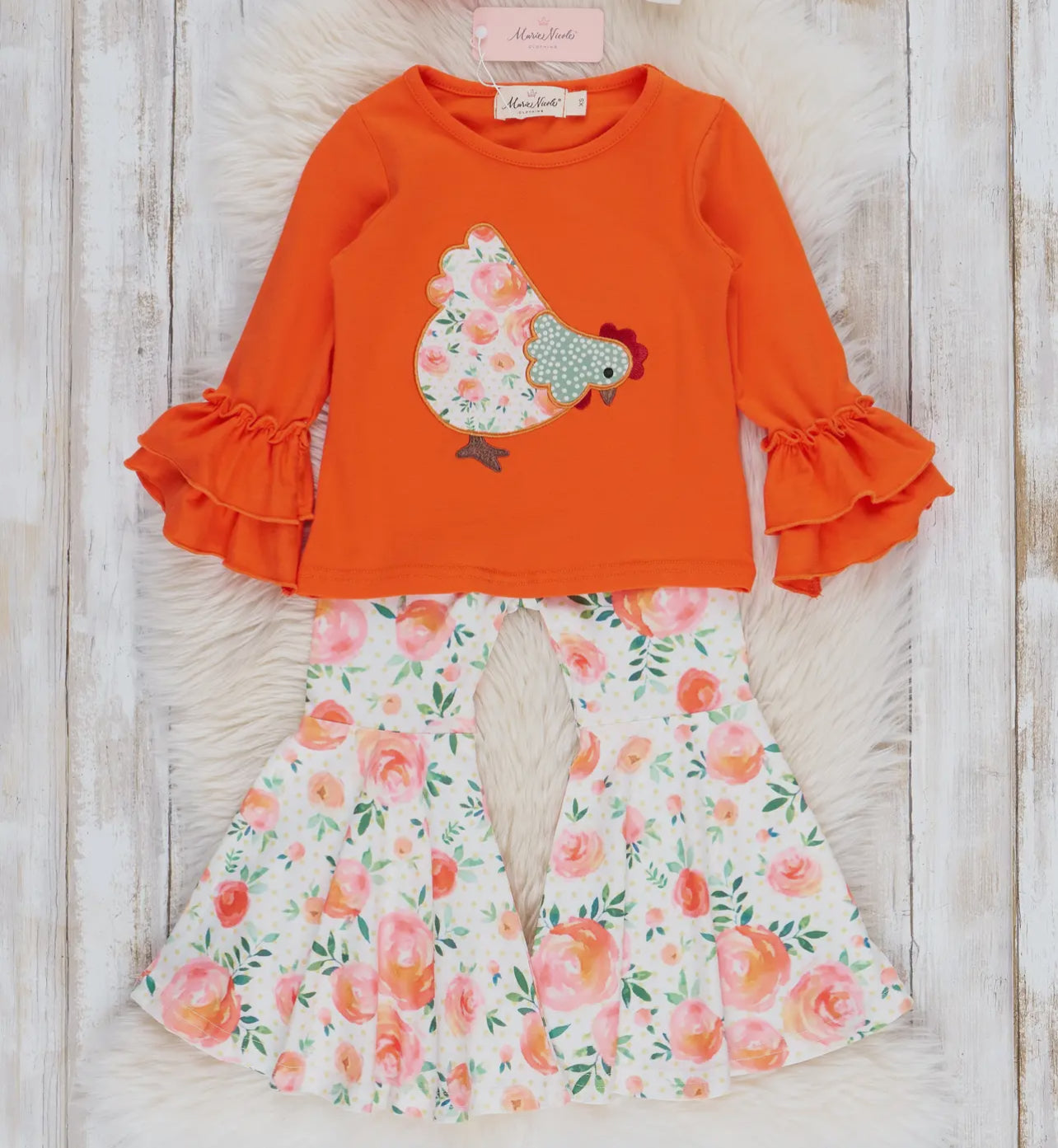 Orange Chicken Bell Bottom Outfit