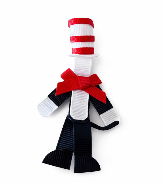 Cat in the Hat Bow Clip