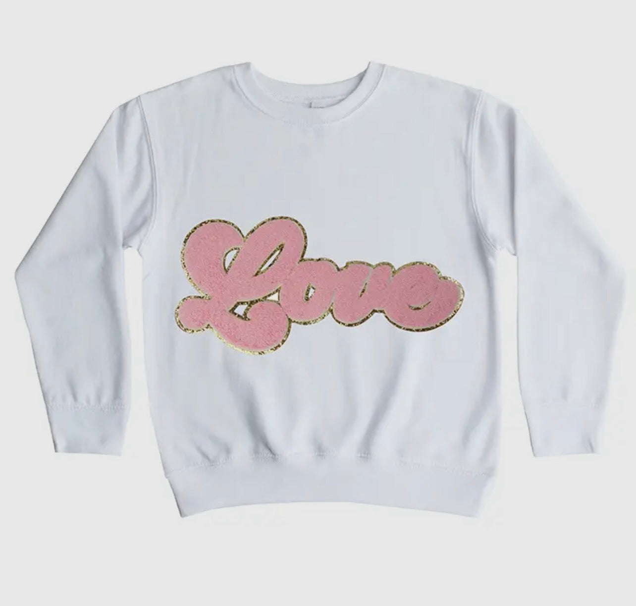 Sparkle Sisters Pink & White Love Valentines Sweatshirt