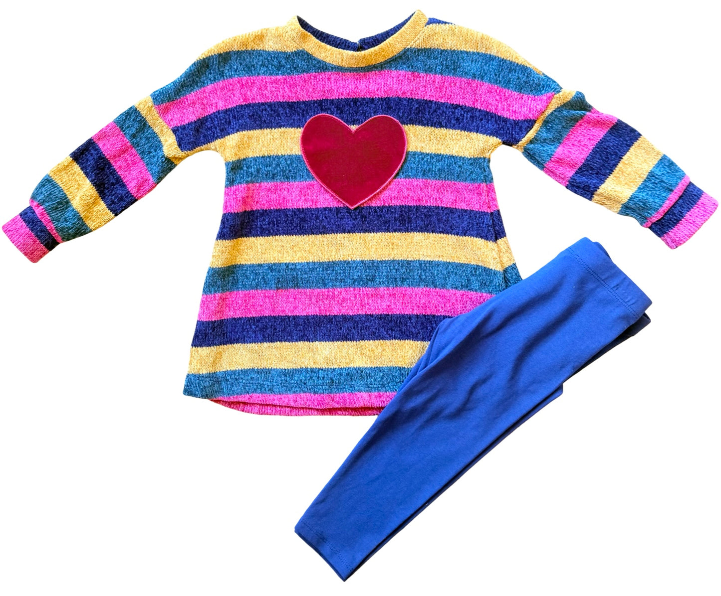 Bonnie Jean Heart Applique Legging Set