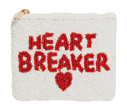 Heart Breaker Beaded Coin Purse