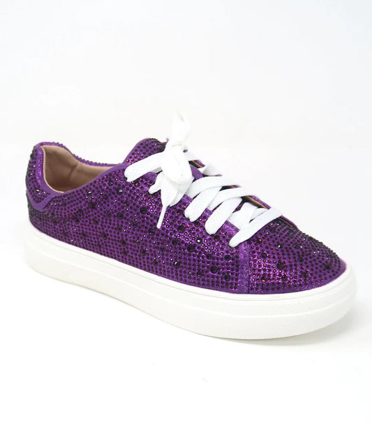 La Sheelah Adult Purple Rhinestone Sneakers
