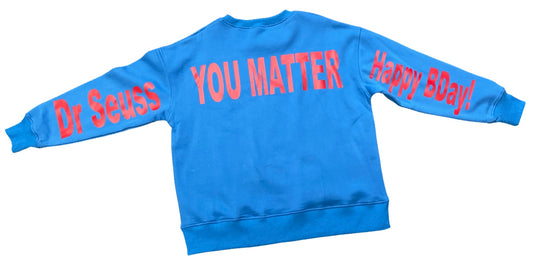 Dr.Seuss You Matter Blue Sweater