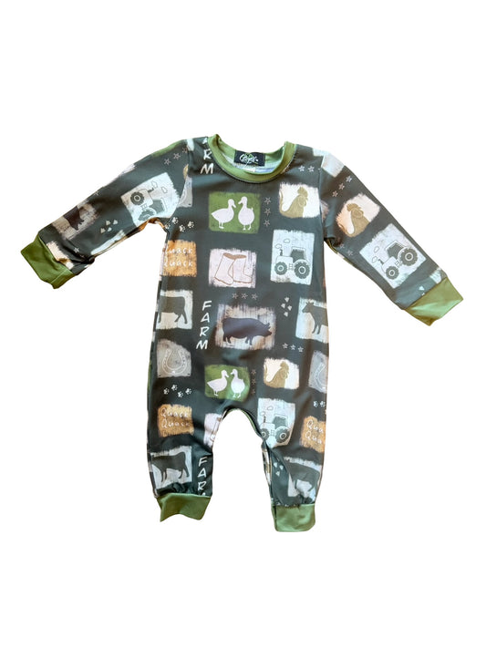 Baby Brown Registry Boys Country Romper