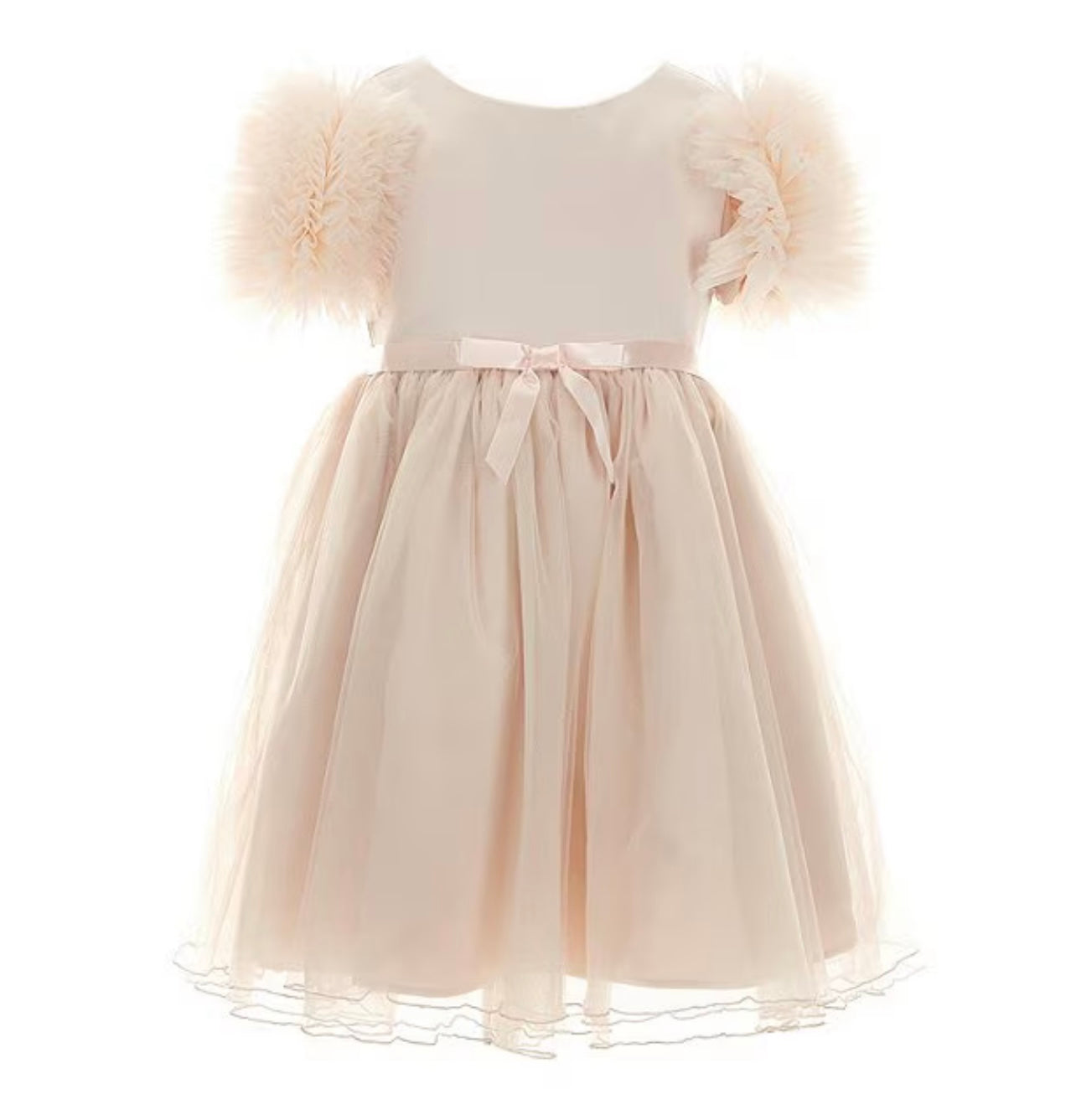 Bonnie Jean Puff Ruffle Sleeve Party Dress