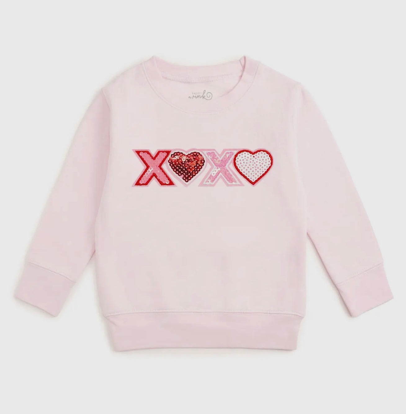 Sweet Wink XOXO Sequin Patch Valentine's Day Sweatshirt