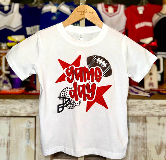 Red, Black, & White Game Day Tee