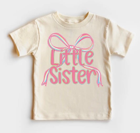 Little Sister Coquette Bow Tee