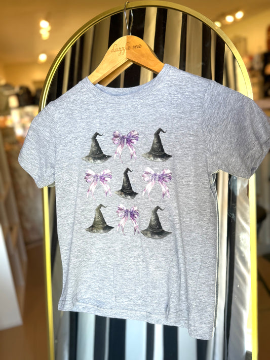 Halloween Witch Hat & Bow Tee