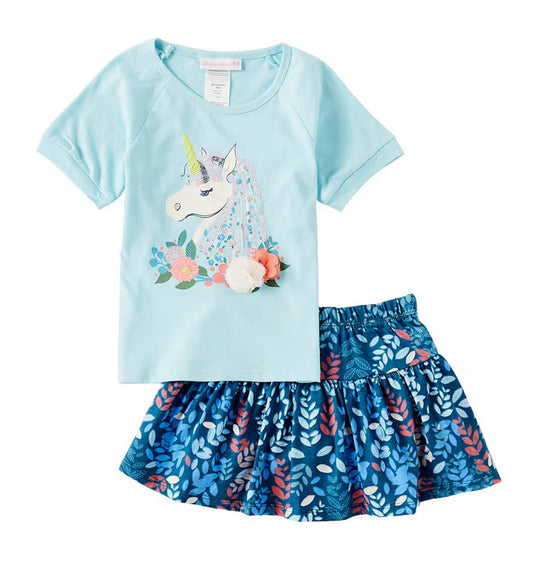 Bonnie Jean Unicorn Skort Set