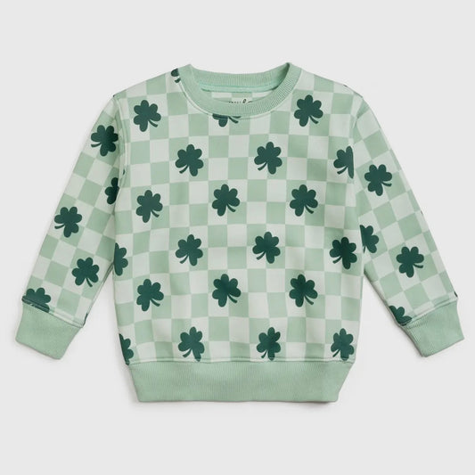 Sweet Wink Shamrock Checkered St. Patrick's Day Sweatshirt