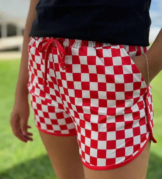 Red & White Checkered Shorts