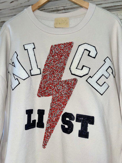 Nice List Lightning Bolt Sweatshirt