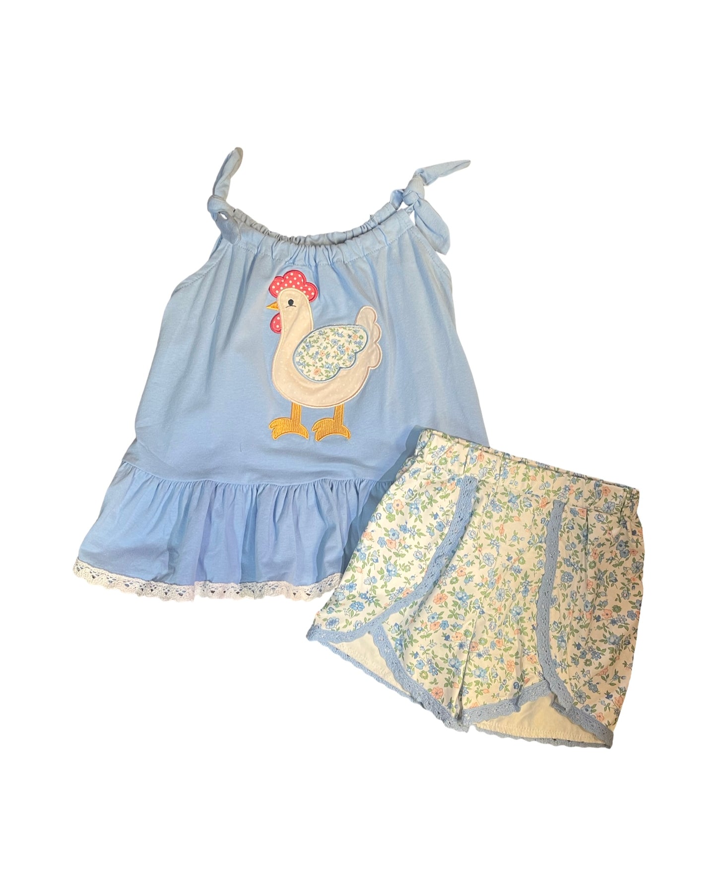 Floral Chicken Short Set
