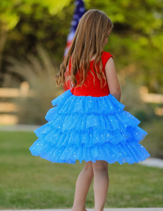 4th of July Sleeveless Tutu Dress