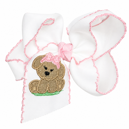 Beyond Creations Crochet Edge Alligator Clip Bows