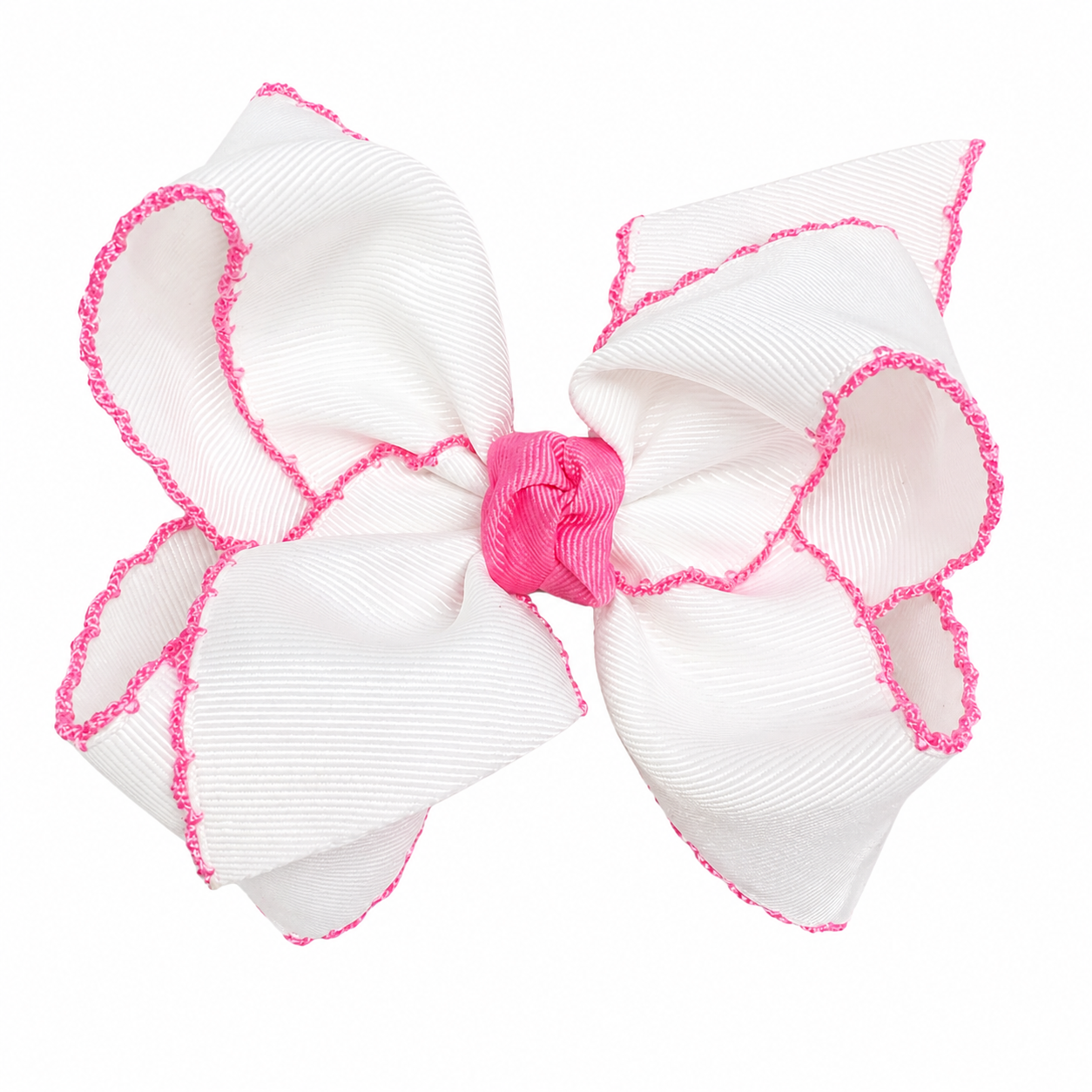 Beyond Creations Crochet Edge Alligator Clip Bows