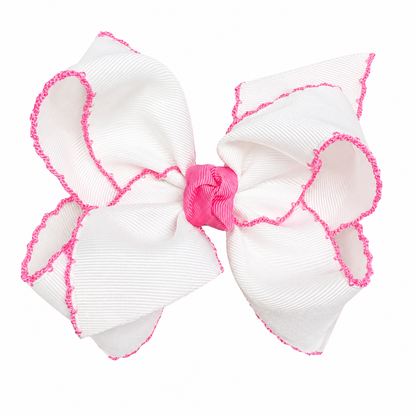 Beyond Creations Crochet Edge Alligator Clip Bows